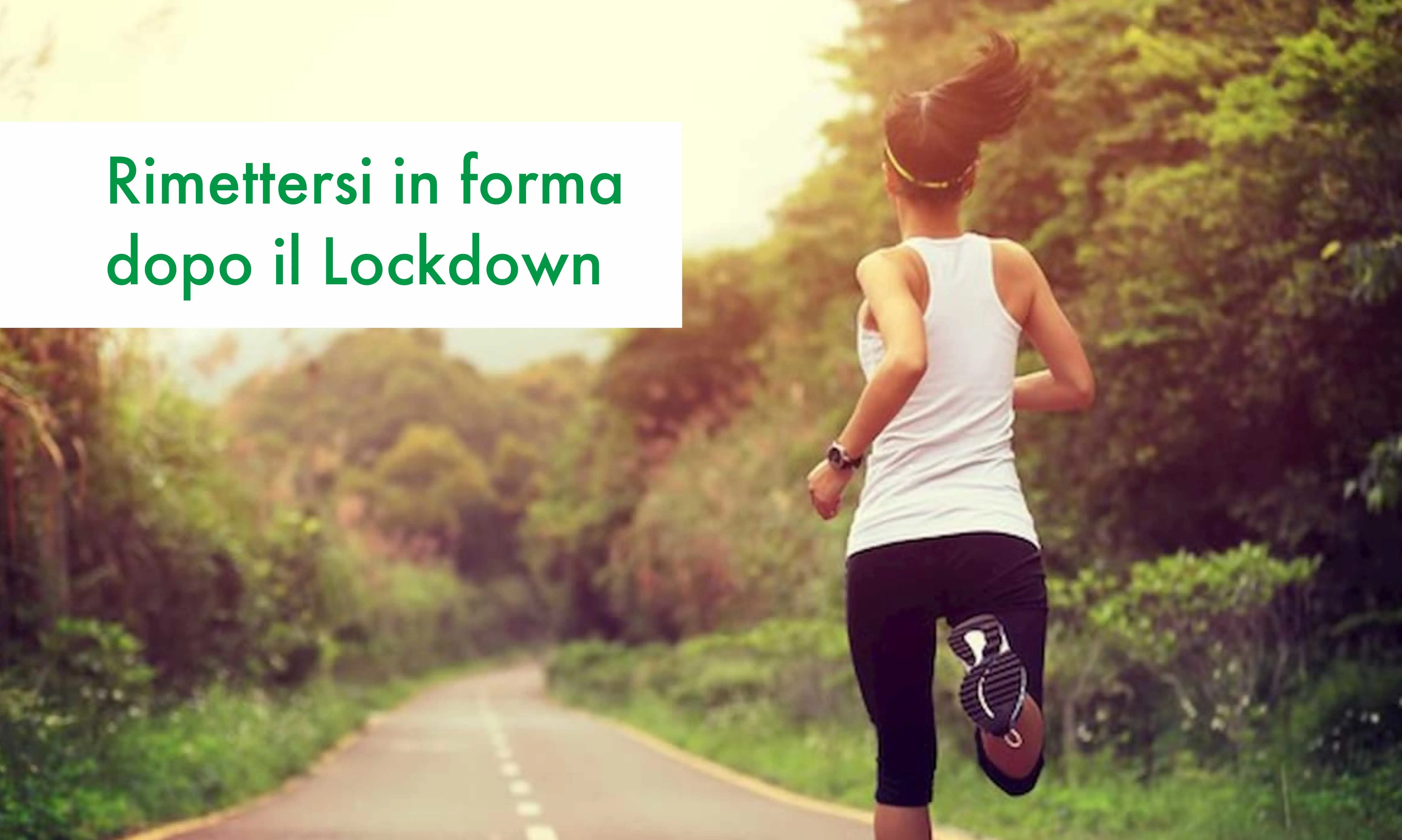 Donna che corre dopo lockdown